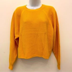 Hollister Bright  Yellow Crop Sweater Medium